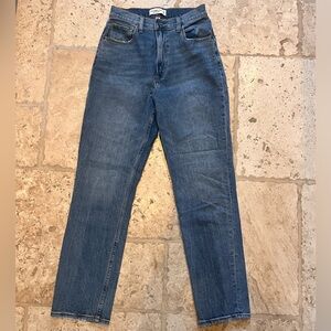 Abercrombie & Fitch Ankle Straight Ultra High Rise Curve Love